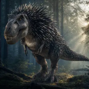 Porcupine + Tyrannosaurus rex